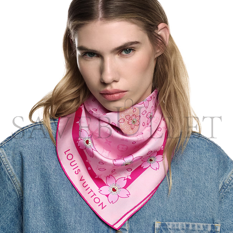 LOUIS VUITTON MURAKAMI LV X TM MONOGRAM CHERRY BLOSSOM SQUARE 70 M94964 (67*67cm)